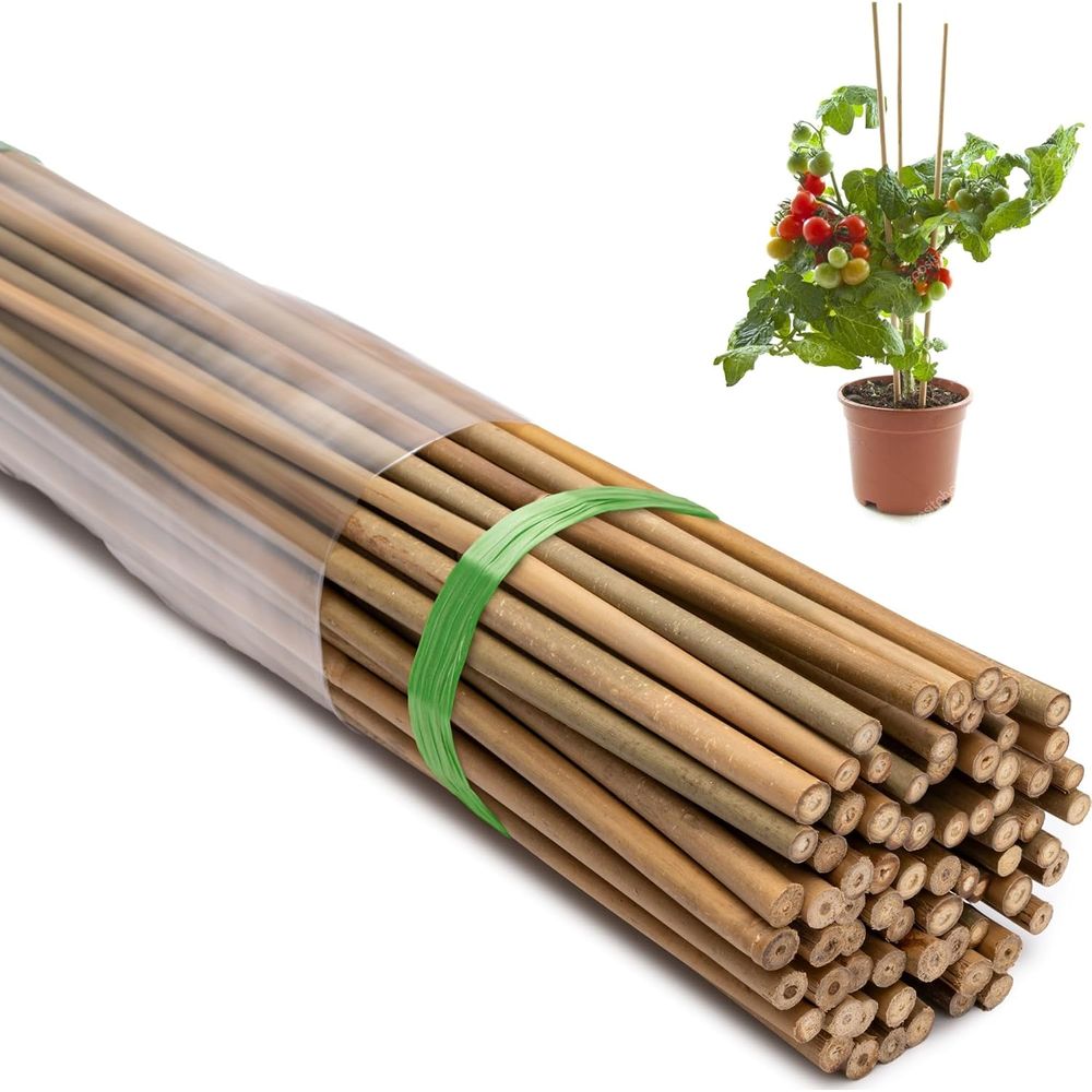 Plant Support Stake - เสาค้ำต้นไม้จากไม้ไผ่ธรรมชาติ ขนาด 4 ฟุต จำนวน 70