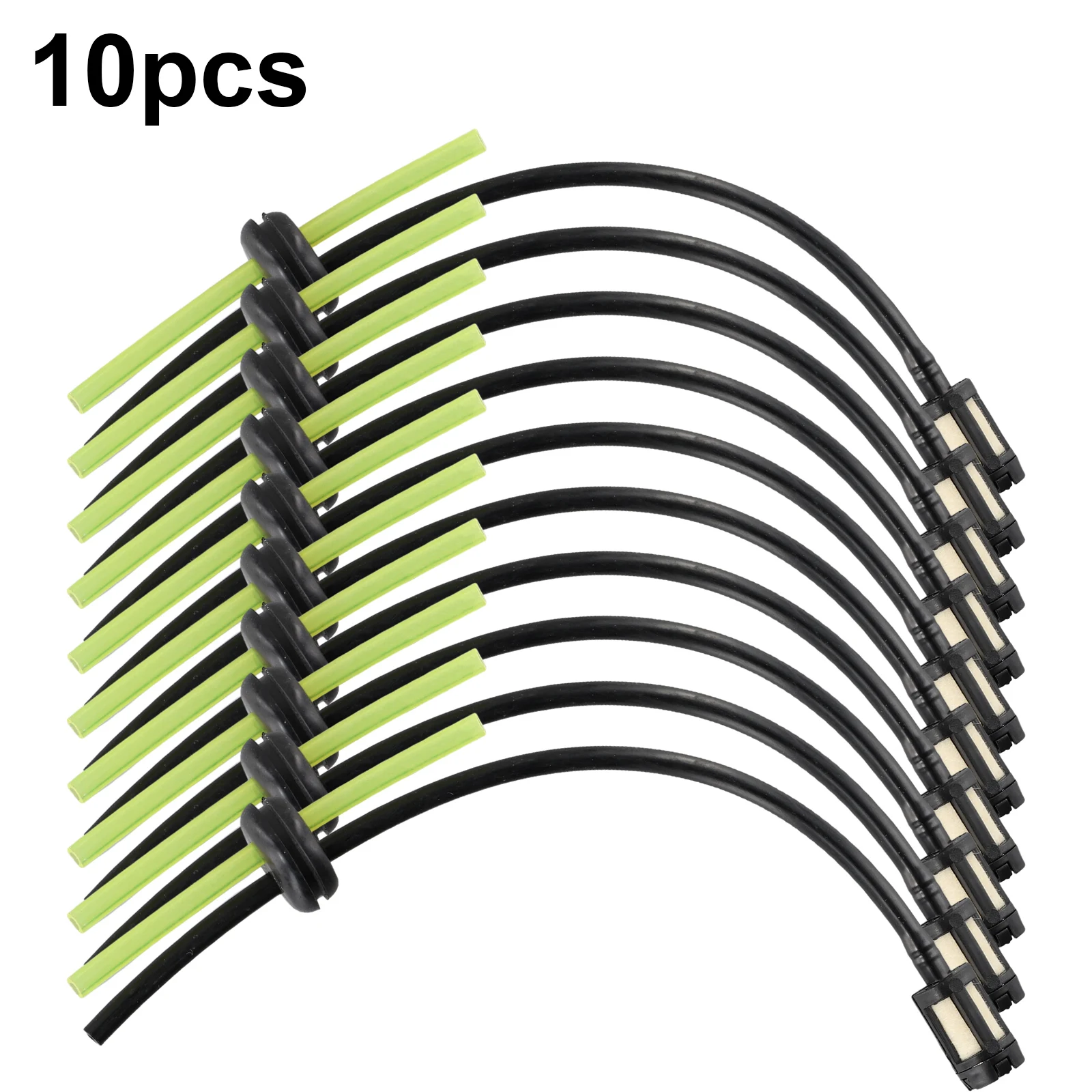 Gardening Tools Yellow - 10PCS การใช้ท่อท่อกรองน้ํามันเชื้อเพลิง,วัตถุประสงค์ทั่วไปเปลี่ยนชุดสําหรับ Trimmer เครื่องตัดหญ้า,สีเหลือง + สีดํา