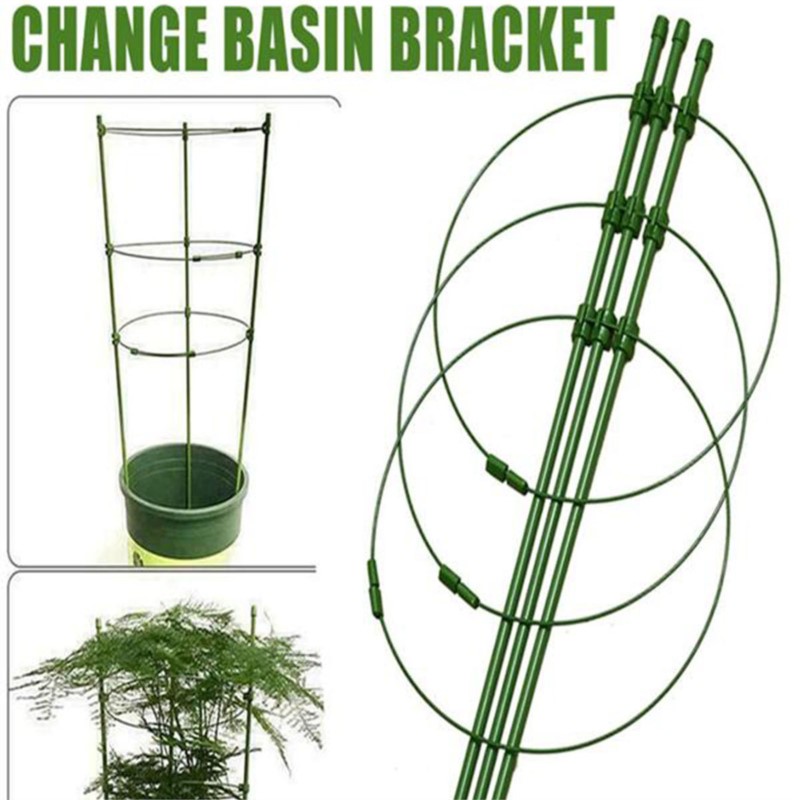 Plant Support Stake - ชุดอุปกรณ์พยุงต้นไม้ 3 ชั้น 1/3/9 ชิ้น/ชุด วงแหวนพลาสติกสำหรับพยุงต้นไม้
