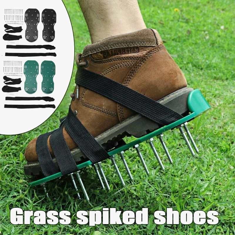 Gardening Tools Revit - รองเท้าแตะเจาะดินสำหรับสวน 1 คู่ รองเท้าเดินสวนพร้อมปุ่มเจาะดิน เครื่องมือดูแลสนามหญ้า ช่วยฟื้นฟูสนามหญ้า