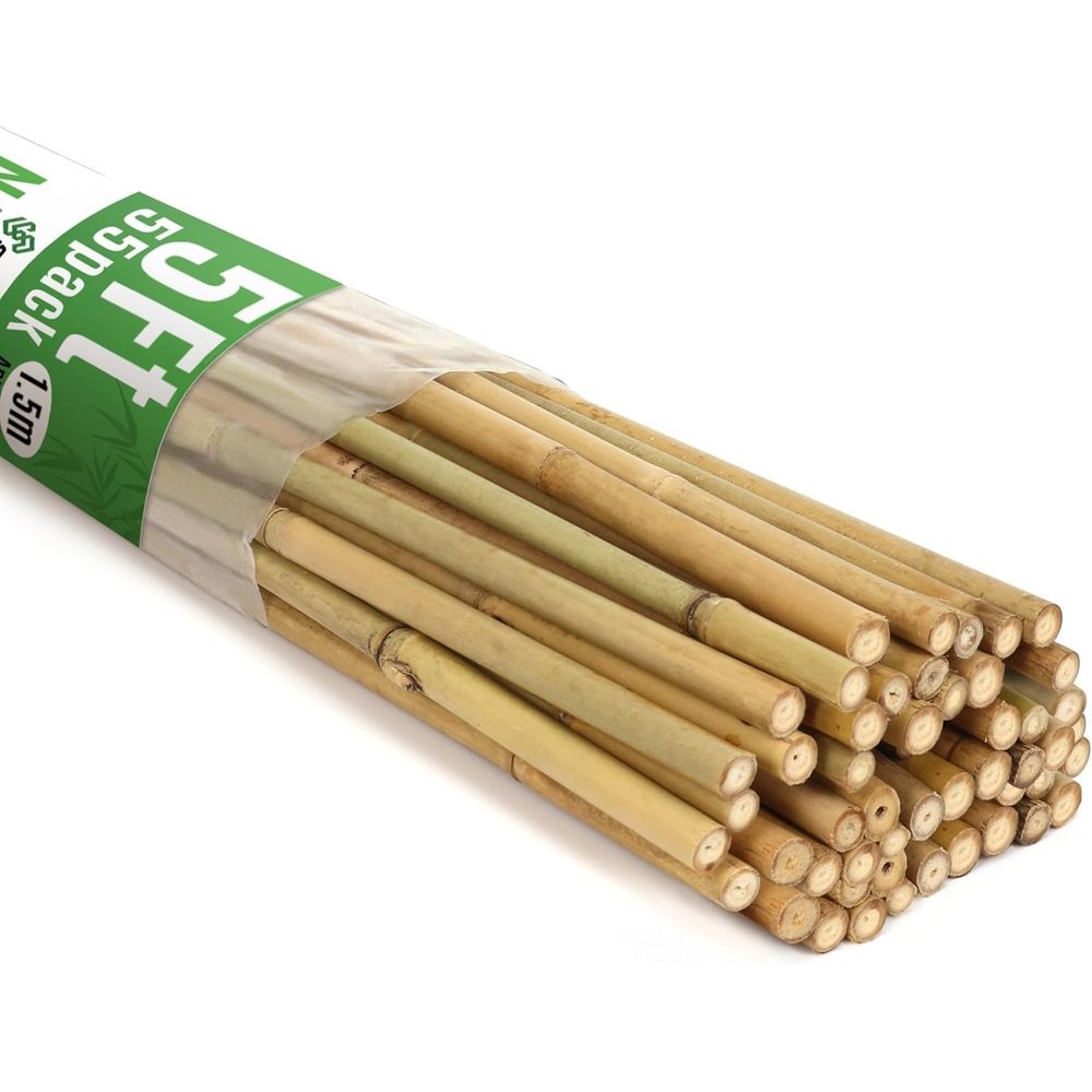 Plant Support Stake - ชุดเสาค้ำต้นไม้จากไม้ไผ่ 55 ชิ้น - สูง 57.5