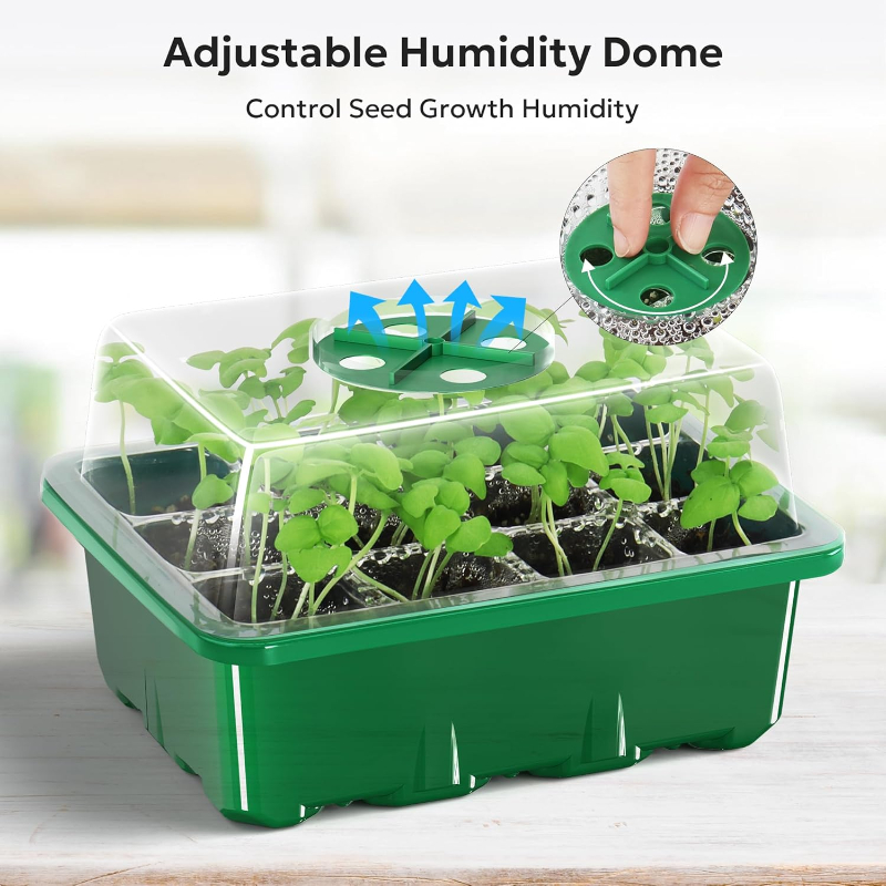 10PCS ต้นกล้าถาด Seed Starter  - Propagation Tray Dome บทวิจารณ์และราคา