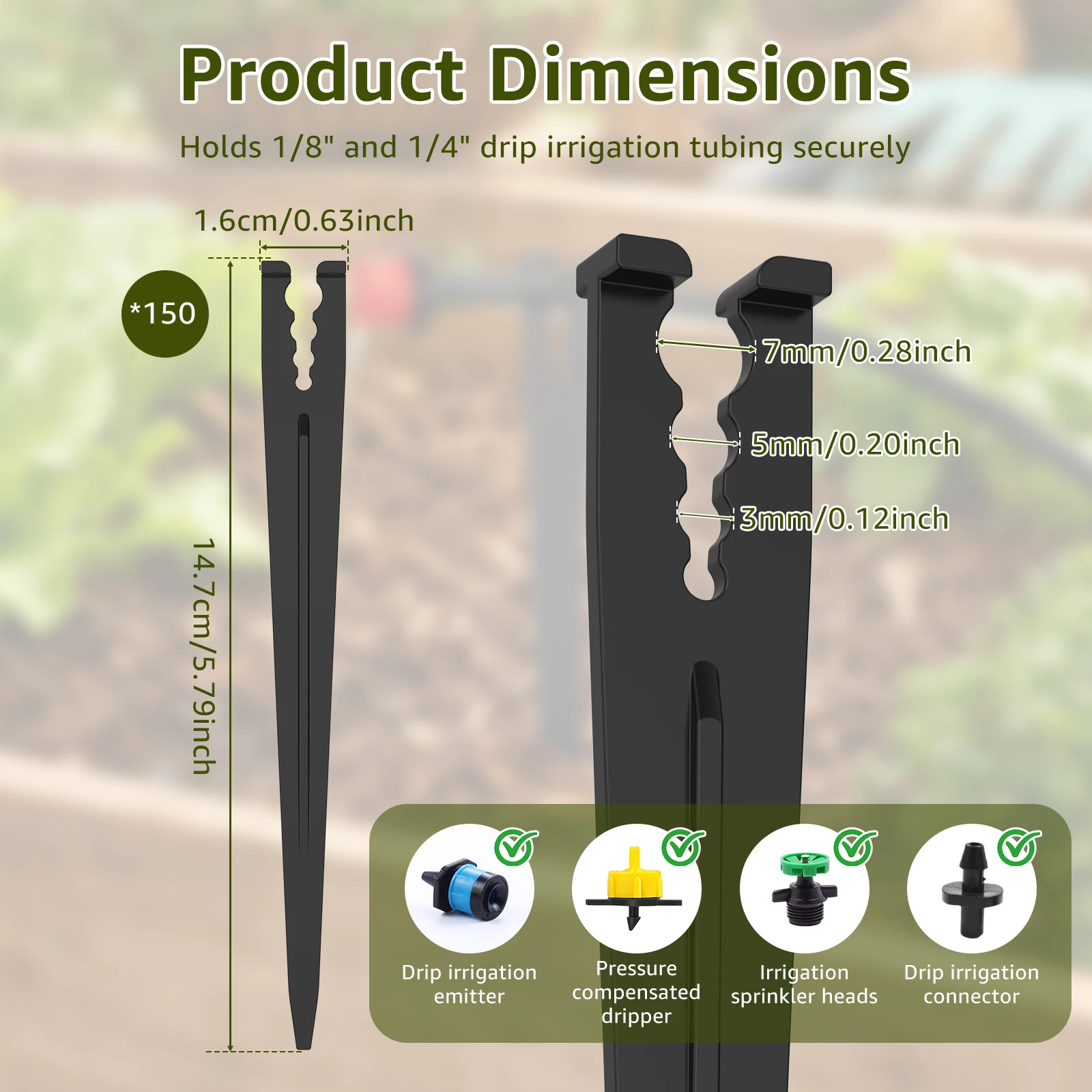 เสาสำหรับระบบน้ำหยดขนาด 1/4 นิ - Plant Support Stake บทวิจารณ์และราคา
